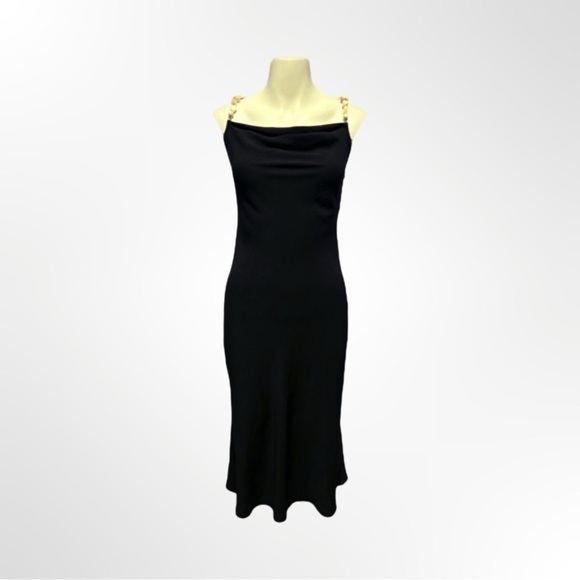 bebe Dresses & Skirts - Bebe Black Slip Dress Cowl Front